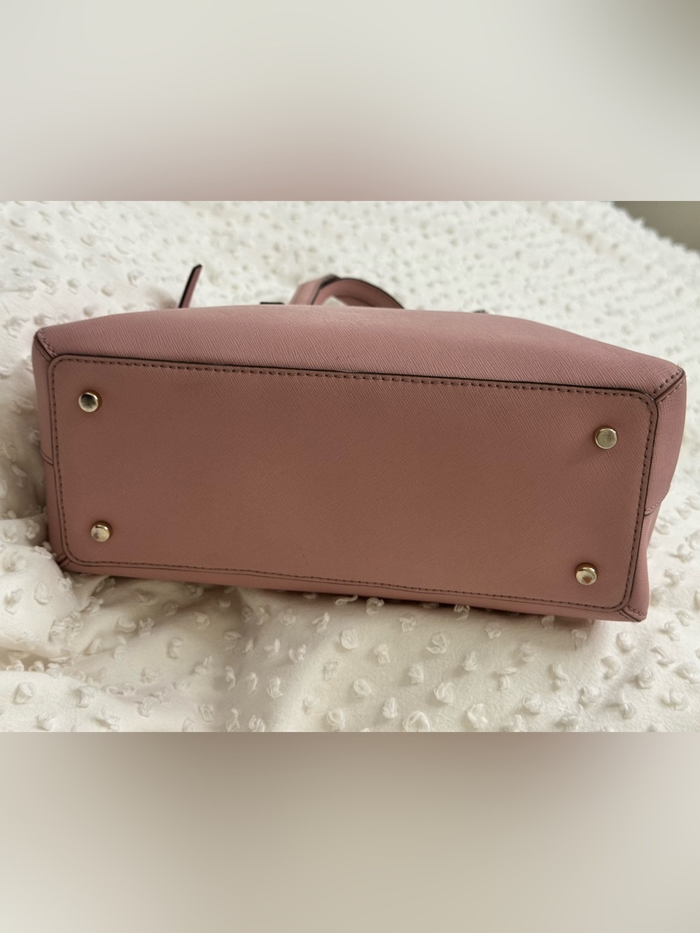 Kate Spade Dusty Pink Saffiano Satchel with Gold Hardware & Matching Wallet - Picture 3 of 16